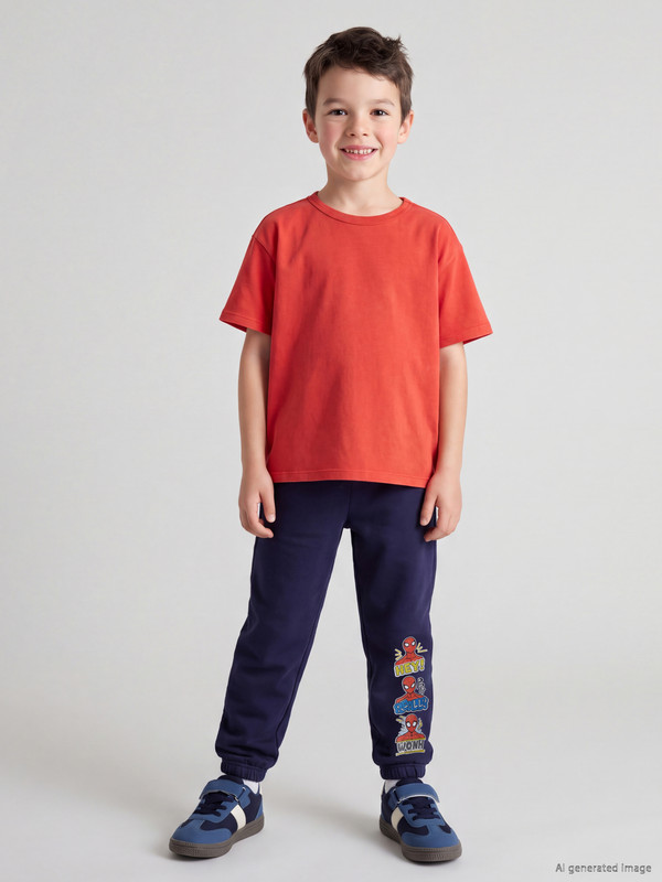 LCW Kids Spider-Man Baskılı Erkek Çocuk Jogger Eşofman Altı