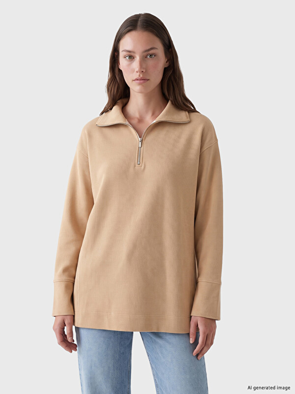 LCW Modest Tunică tip hanorac Soft Touch pentru Femei