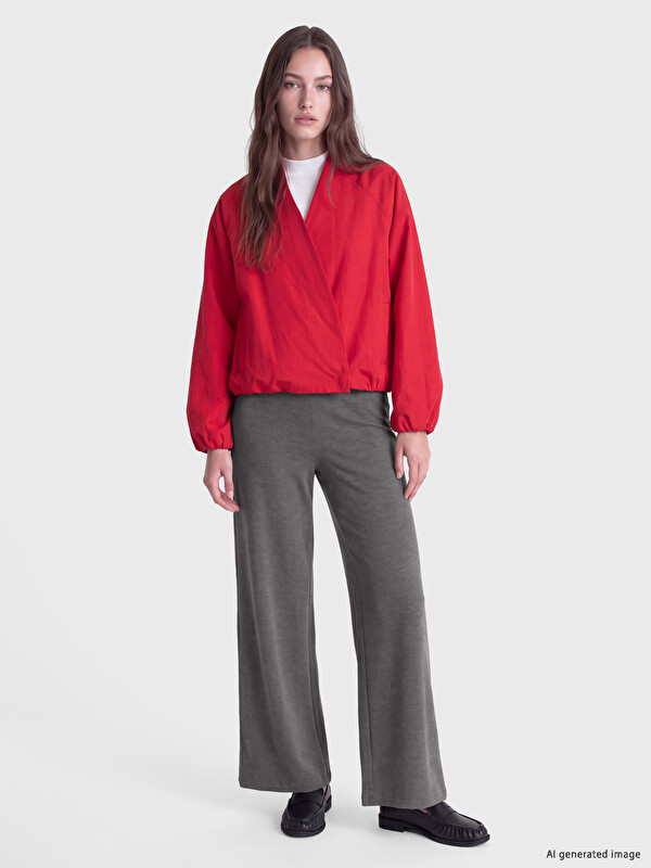 LCW Modest Beli Lastikli Kadın Pantolon