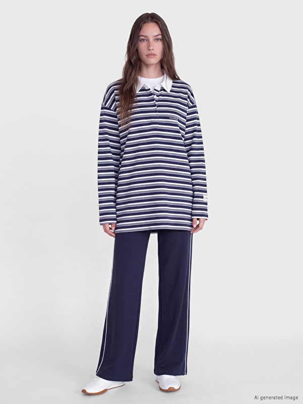 LCW Modest Strip Detailed Soft Touch Women's Sweatpants