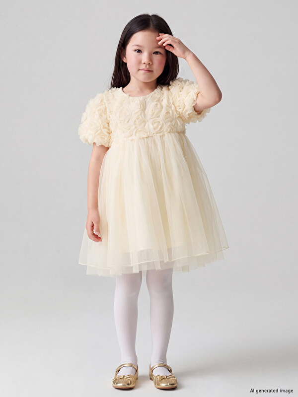 LCW Kids Crew Neck Girls' Dress
