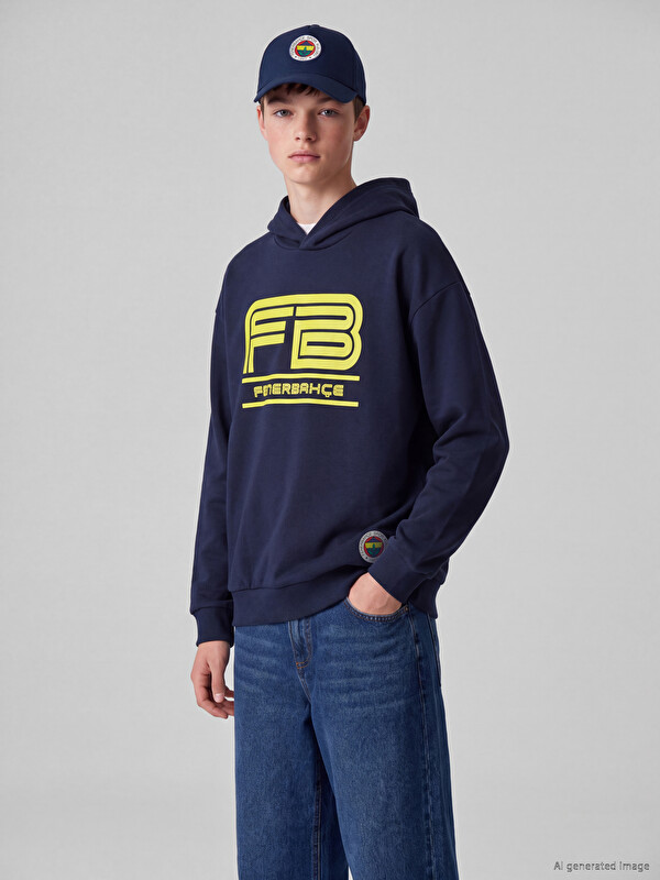 LCW Kids Fenerbahçe Printed Boys' Sweatshirt