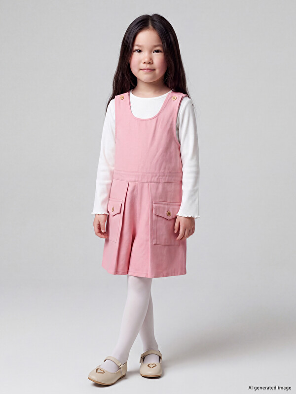 LCW Kids Girls' Shorts Overalls And T-shirt