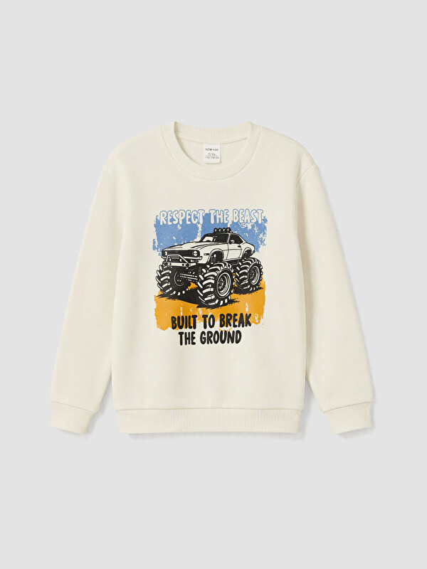 LCW Kids Boy White Sweatshirt