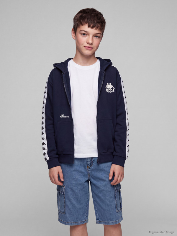 Kappa LCW Kids Kapüşonlu Erkek Çocuk Fermuarlı Sweatshirt