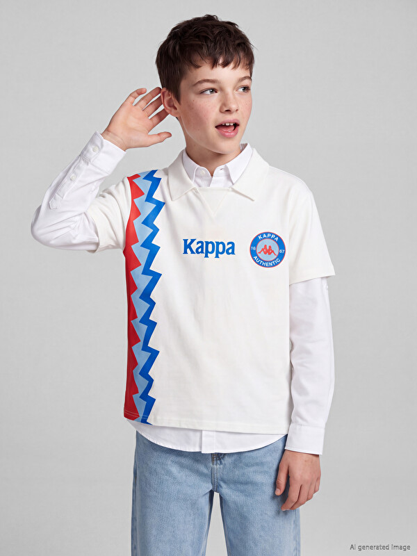 Kappa LCW Kids Polo Yaka Baskılı Erkek Çocuk Tişört