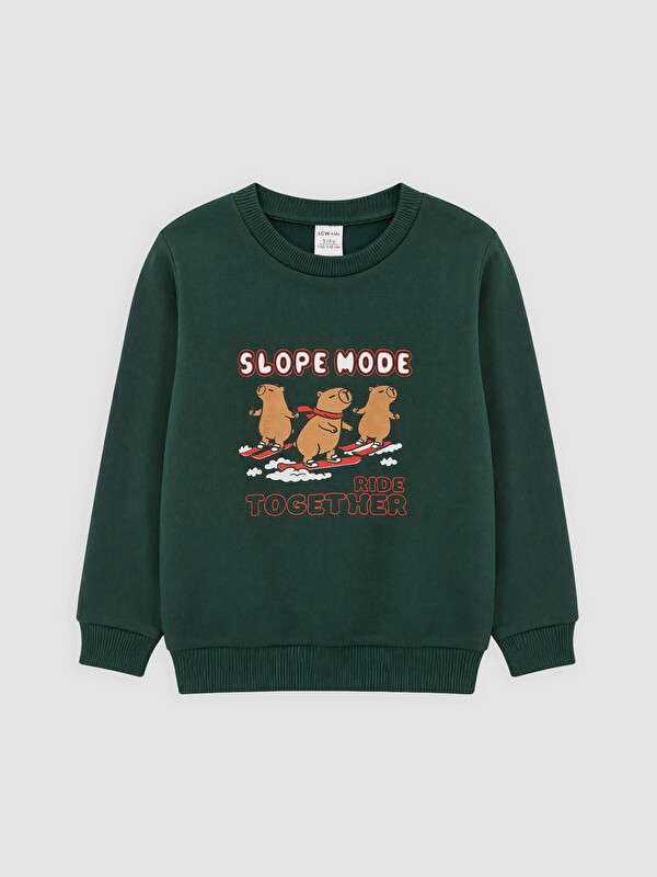 LCW Kids Boy Green Sweatshirt