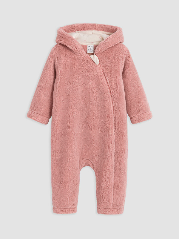 LCW baby Kapüşonlu Kız Bebek Tulum