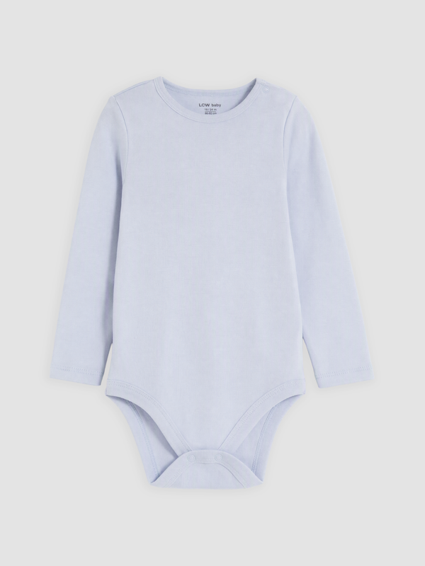 LCW baby Bisiklet Yaka Erkek Bebek Çıtçıtlı Body