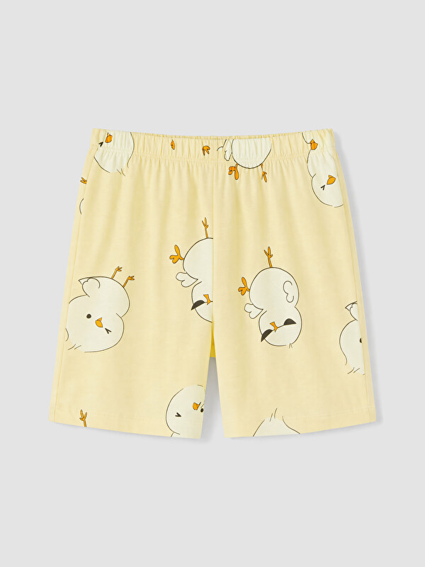 LCW Young Beli Lastikli Desenli Kadın Şort Pijama Alt