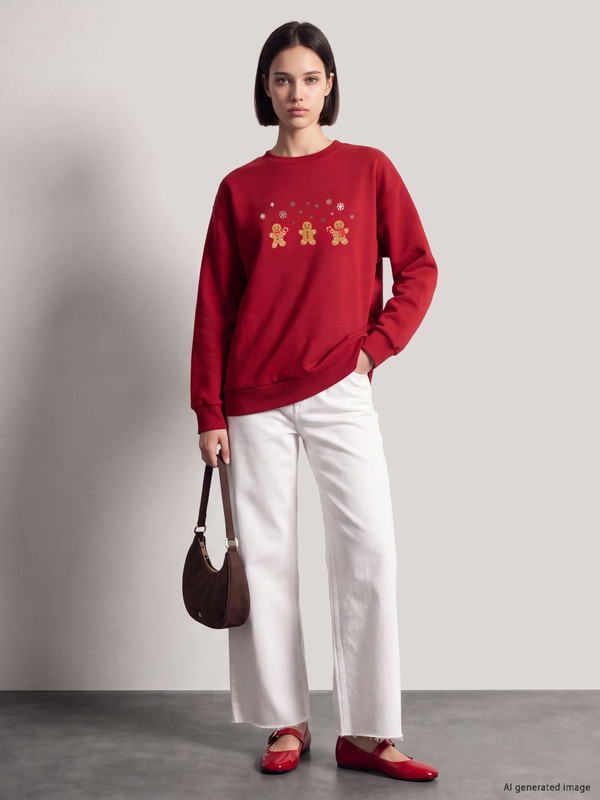 LCWAIKIKI Maternity Woman Red Sweatshirt