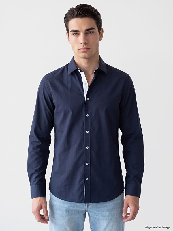 LCW BUSINESS Slim Fit Men's Basic Shirt