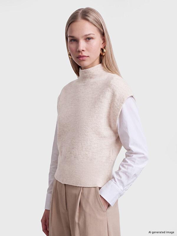 LCW Vision Mock Neck Women's Knitwear Sweater