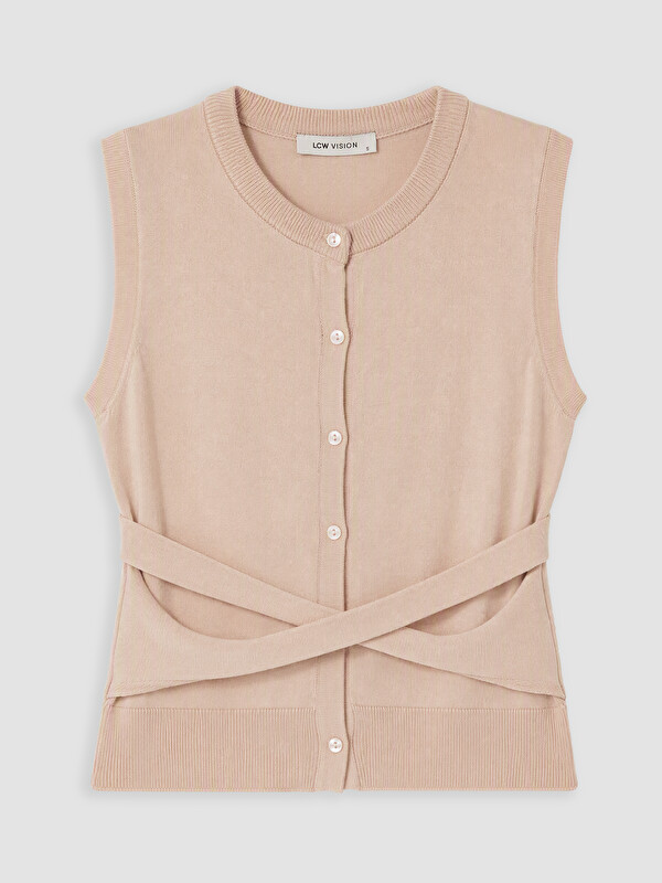 LCW Vision Woman Pink Knit Gilet