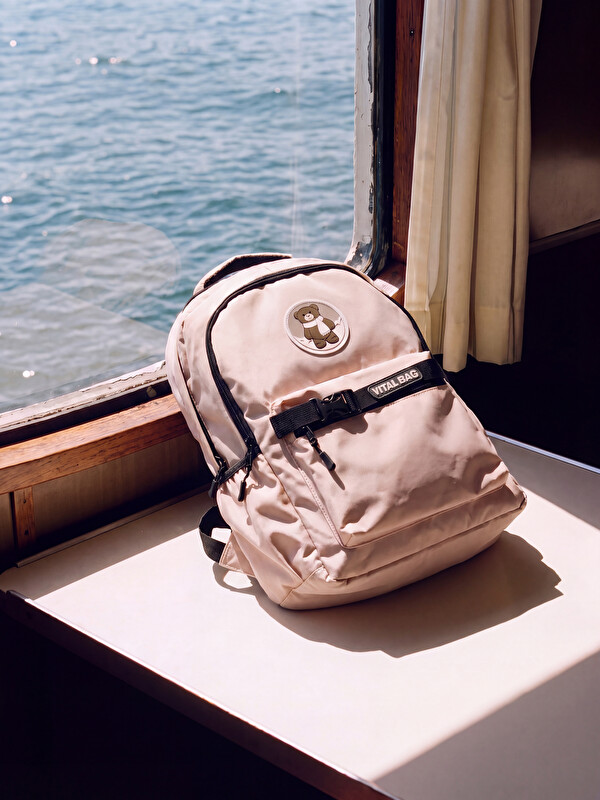 LCW ACCESSORIES Parachute Fabric Bear Figured Women's Backpack