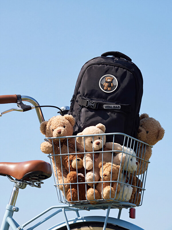 LCW ACCESSORIES Bear Figured Parachute Fabric Women's Backpack