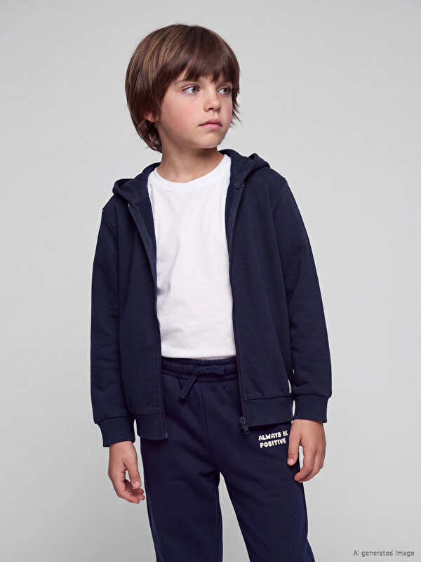 LCW Kids Hooded Boys' Zippered Sweatshirt