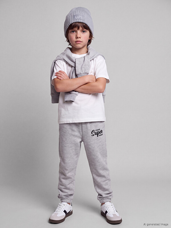 LCW Kids Pantallona sportive jogger të stampuara për djem