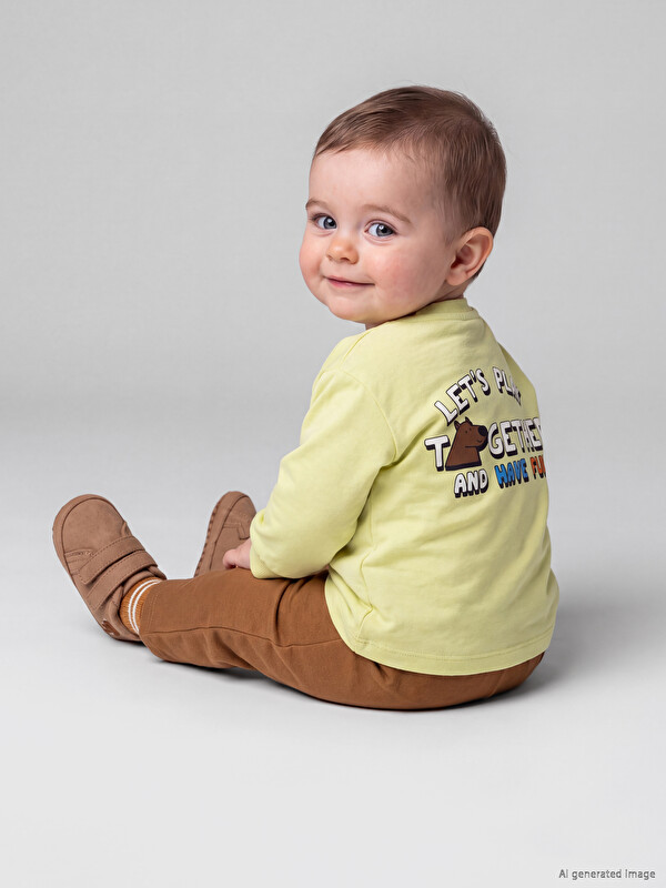 LCW baby Printed Baby Boys' Sweatshirt and Sweatpants