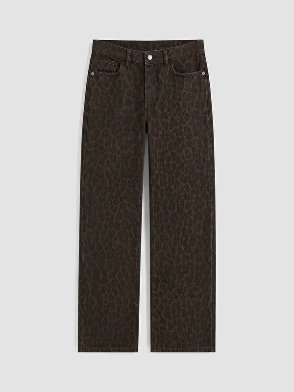 LCW Jeans Farmerke ravnog kroja sa leopard śarom za Žene