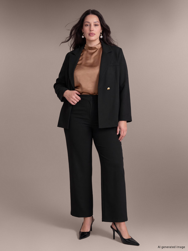 LCW Curve Woman Black Trousers