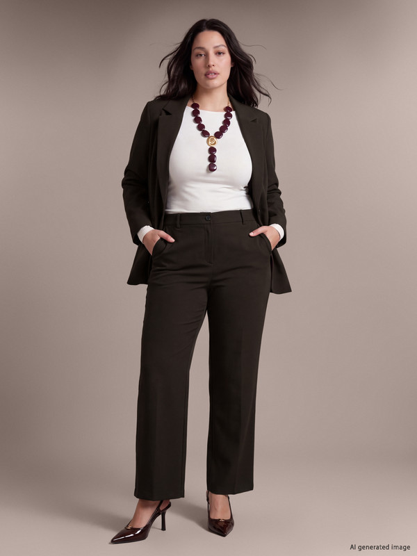 LCW Curve Woman Brown Trousers