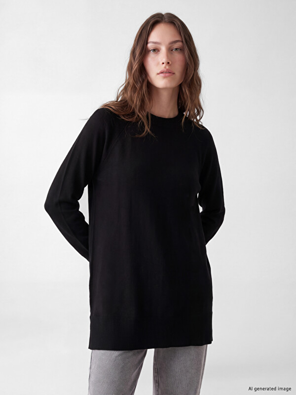 LCW Modest Women's Basic Knitwear Tunic