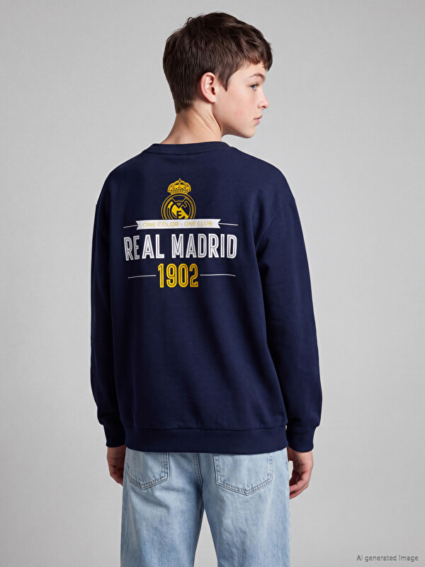 LCW Kids Real Madrid Printed Boys' Sweatshirt
