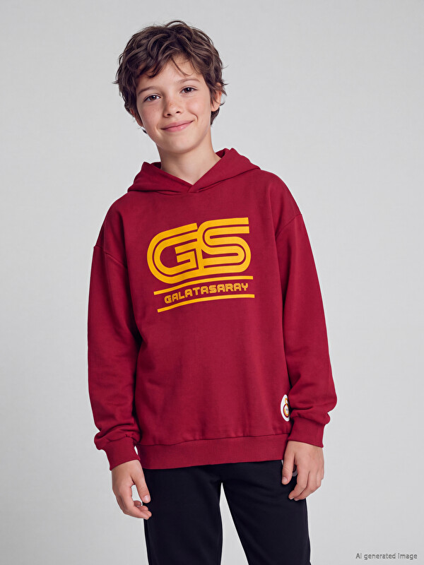 LCW Kids Galatasaray Baskılı Erkek Çocuk Sweatshirt