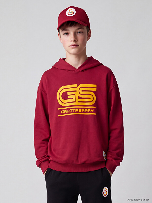LCW Kids Galatasaray Baskılı Erkek Çocuk Sweatshirt