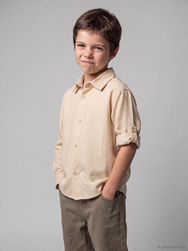 LCW Kids Embroidered Boys' Shirt
