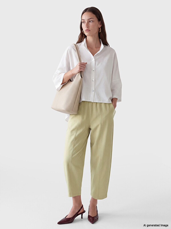 LCW Modest Beli Lastikli Kadın Pantolon