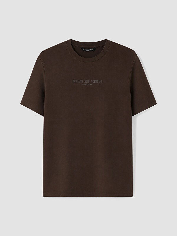 LCWAIKIKI Classic Man Brown T-Shirt