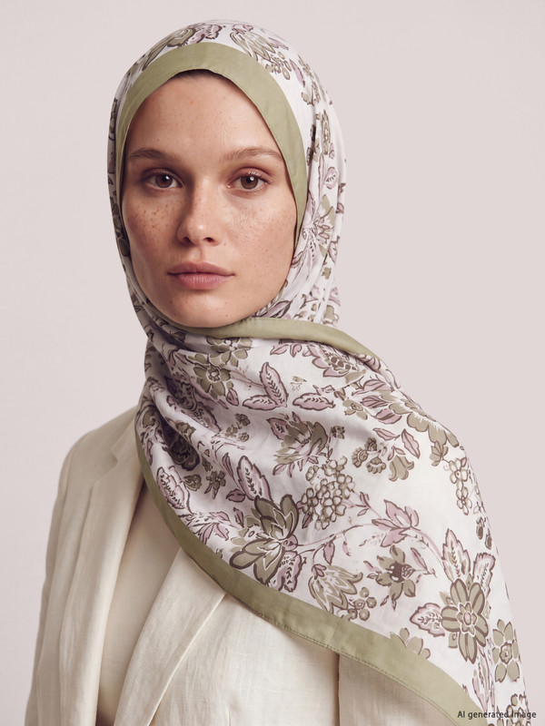 LCW Modest Flower Patterned Women's Shawl