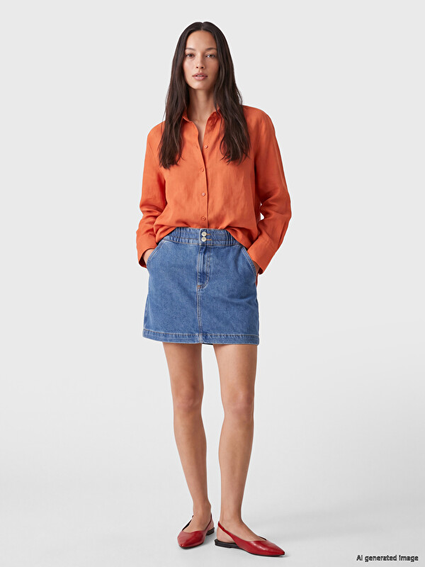LC WAIKIKI Elastic Waist Mini Jean Skirt