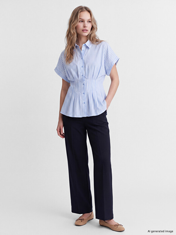 LCW Vision High Waist Wide Leg Women's Trousers