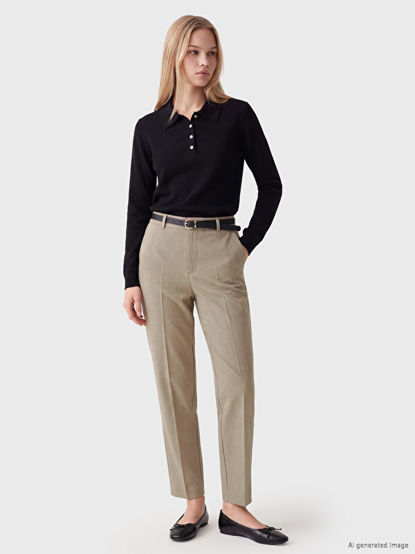 LCW Vision Pantaloni Slim Fit cu Talie Înaltă pentru Femei