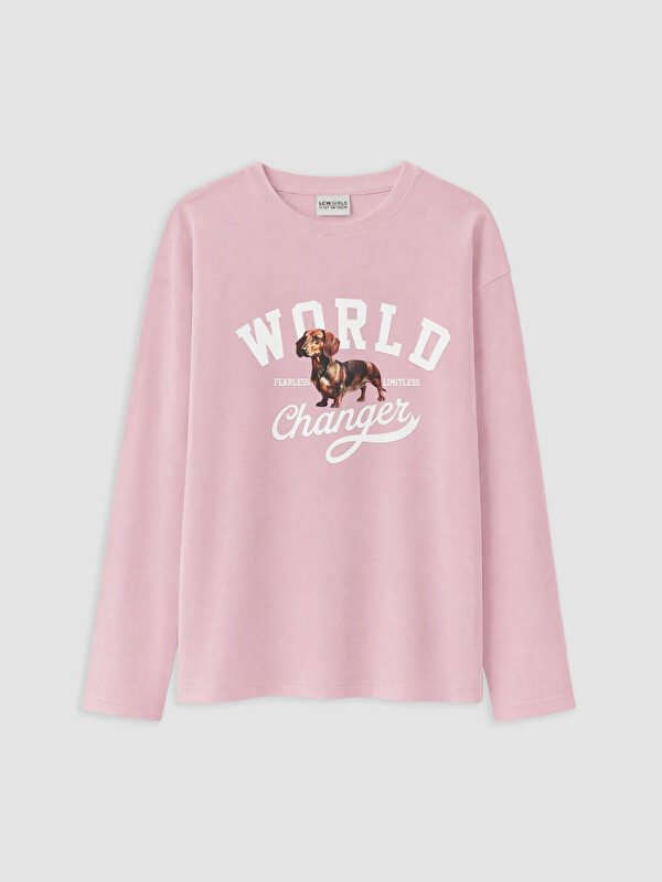 LCW Kids Baskılı Kız Çocuk Tişört