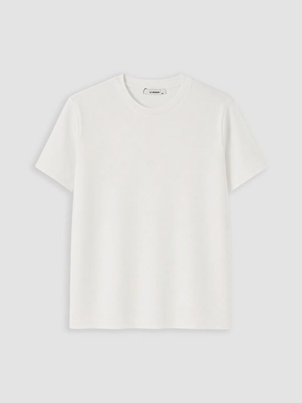 LCWAIKIKI Curve Femër E Bardhe T-shirt