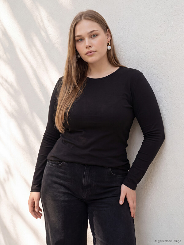 LCW Curve Plus Size Women's Ribbed Body