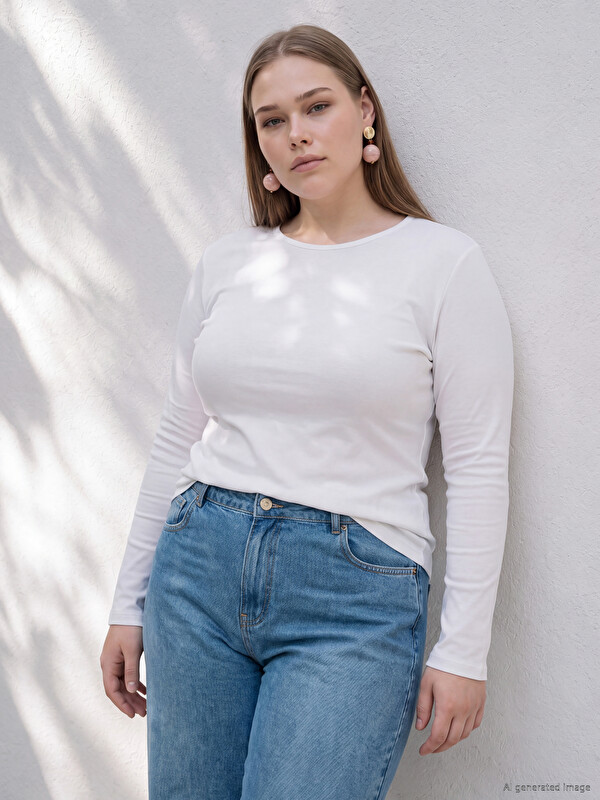 LCW Curve Plus Size Women's Ribbed Body