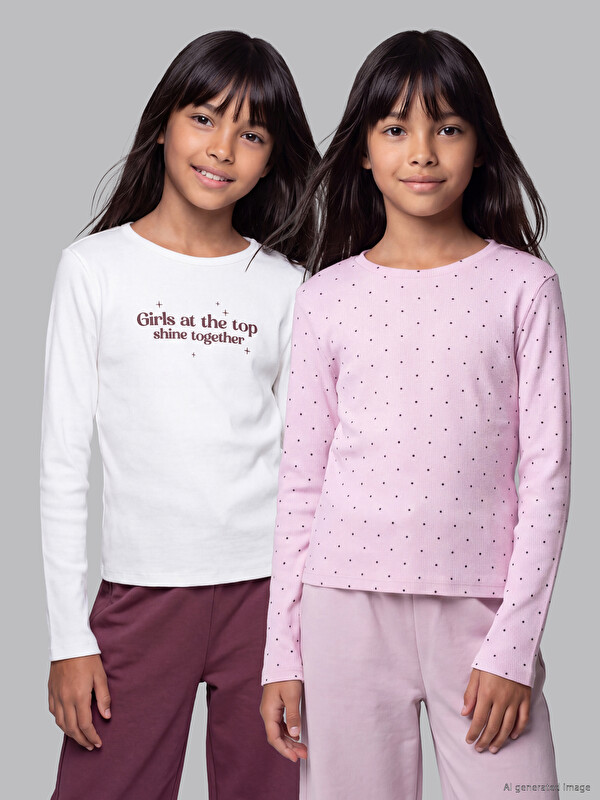 LCW Kids T-shirt me jakë të rrumbullakët për vajza