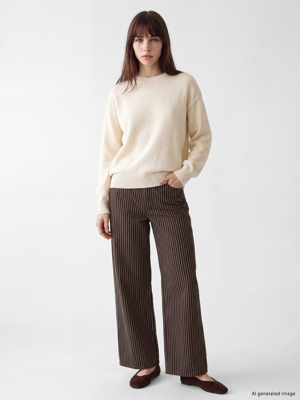LCW Jeans Striped Wideleg Jean