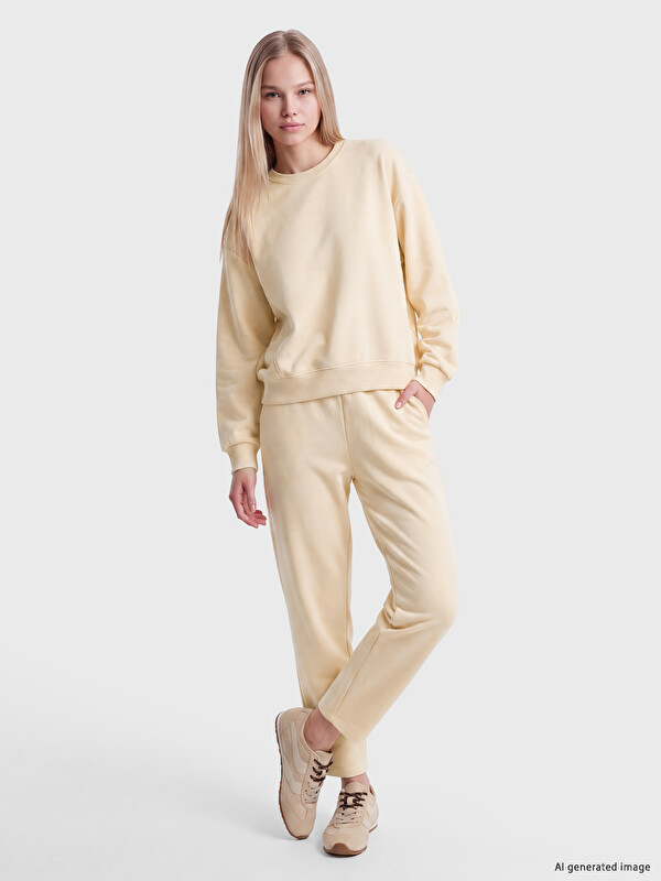 LCW Vision Woman Beige Sweatshirt