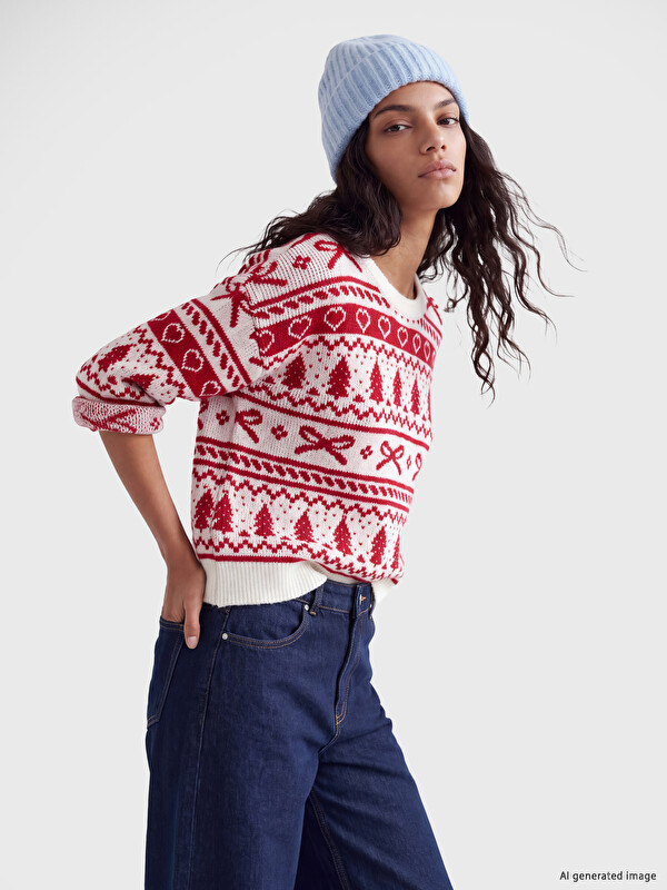 XSIDE New Year Themed Women's Knitwear Sweater