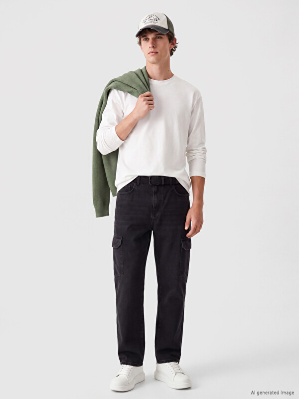 LCW Jeans Blugi Cargo Baggy Fit Bărbați