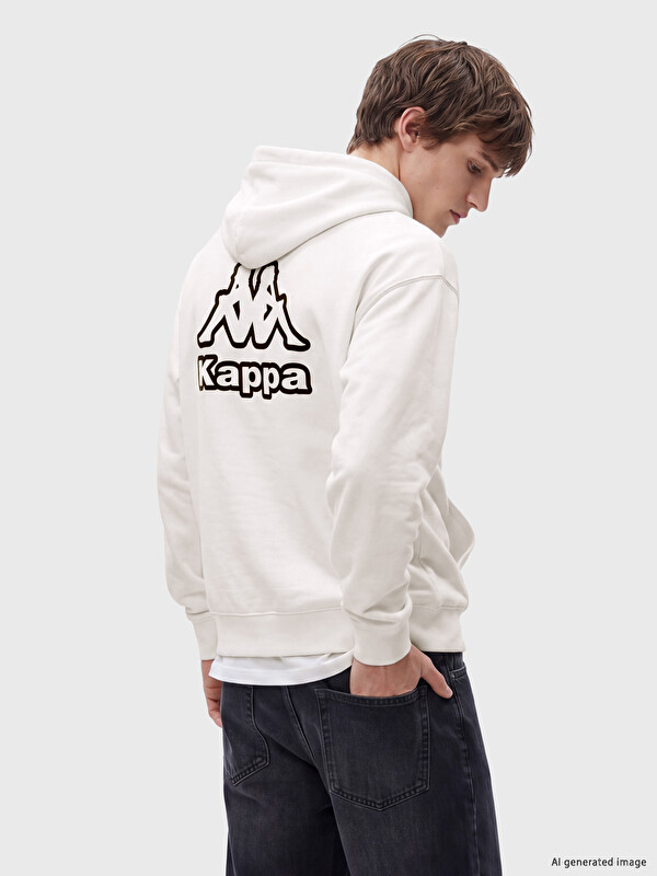 Kappa LC WAIKIKI Nakışlı Erkek Hoodie
