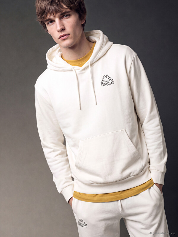 Kappa LC WAIKIKI Nakışlı Erkek Hoodie