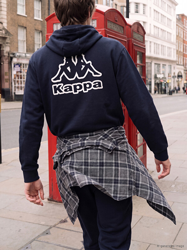 Kappa LC WAIKIKI Nakışlı Erkek Hoodie