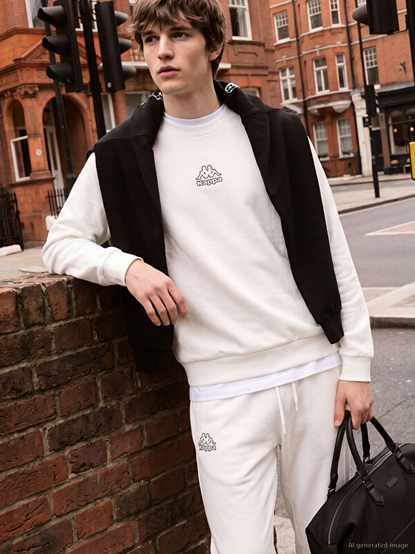 Kappa LC WAIKIKI Crew Neck Embroidered Men's Sweatshirt